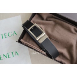 Bv Black Calf Leather Vintage Pin Buckle 35mm Belts 