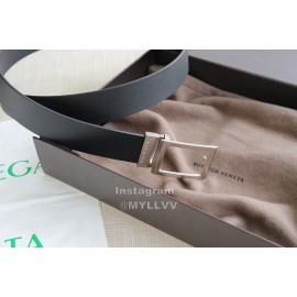 Bv Black Calf Leather Vintage Pin Buckle 35mm Belts 