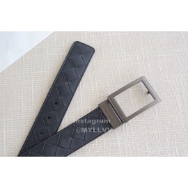 Bv Woven Calf Leather Vintage Pin Buckle 35mm Belts Red