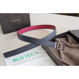 Bv Woven Calf Leather Vintage Pin Buckle 35mm Belts Red