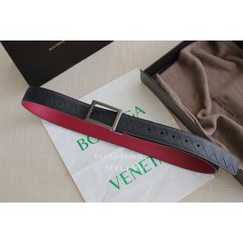 Bv Woven Calf Leather Vintage Pin Buckle 35mm Belts Red