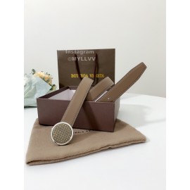 Bv Soft Leather Pure Copper Buckle 25mm Belts Coffee