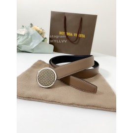 Bv Soft Leather Pure Copper Buckle 25mm Belts Coffee