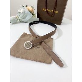 Bv Soft Leather Pure Copper Buckle 25mm Belts Coffee