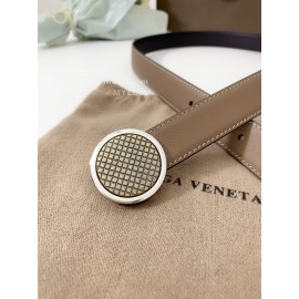 Bv Soft Leather Pure Copper Buckle 25mm Belts Coffee