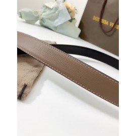 Bv Soft Leather Pure Copper Buckle 25mm Belts Coffee