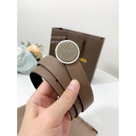 Bv Soft Leather Pure Copper Buckle 25mm Belts Coffee