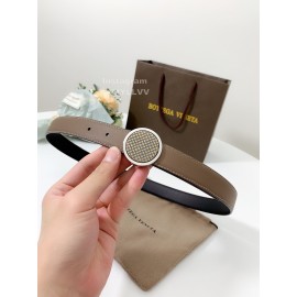 Bv Soft Leather Pure Copper Buckle 25mm Belts Coffee