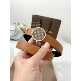 Bv Soft Leather Pure Copper Buckle 25mm Belts Brown