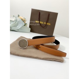 Bv Soft Leather Pure Copper Buckle 25mm Belts Brown
