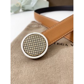 Bv Soft Leather Pure Copper Buckle 25mm Belts Brown