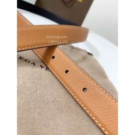 Bv Soft Leather Pure Copper Buckle 25mm Belts Brown