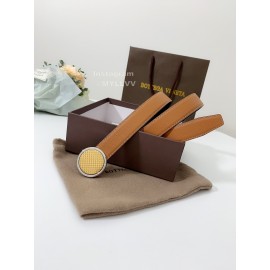 Bv Soft Brown Leather Pure Copper Buckle 25mm Belts