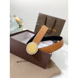Bv Soft Brown Leather Pure Copper Buckle 25mm Belts