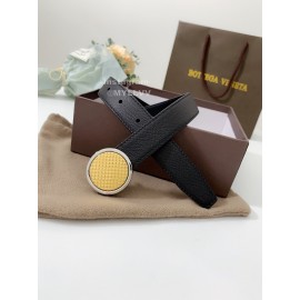 Bv Soft Leather Pure Copper Buckle 25mm Belts Black