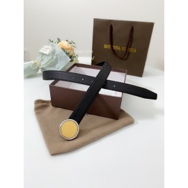 Bv Soft Leather Pure Copper Buckle 25mm Belts Black