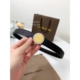 Bv Soft Leather Pure Copper Buckle 25mm Belts Black