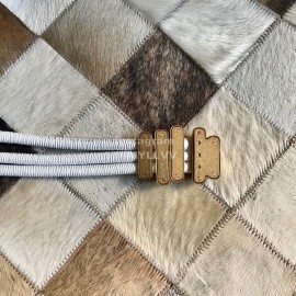 Bv New Sheepskin 30mm Elastic Belts For Women White