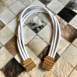 Bv New Sheepskin 30mm Elastic Belts For Women White