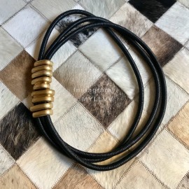 Bv New Sheepskin 30mm Elastic Belts For Women Black