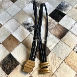 Bv New Sheepskin 30mm Elastic Belts For Women Black