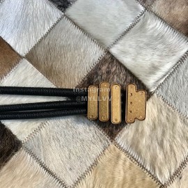 Bv New Sheepskin 30mm Elastic Belts For Women Black