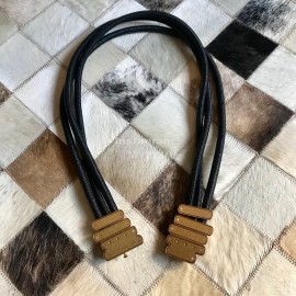 Bv New Sheepskin 30mm Elastic Belts For Women Black