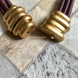 Bv New Sheepskin 30mm Elastic Belts For Women Wine Red