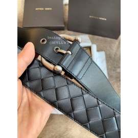 Bv Woven Calf Silver Pin Buckle 40mm Belts Black