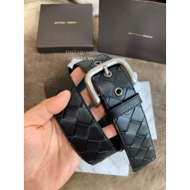 Bv Woven Calf Silver Pin Buckle 40mm Belts Black