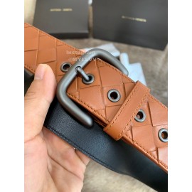 Bv Woven Calf Silver Pin Buckle 40mm Belts Brown