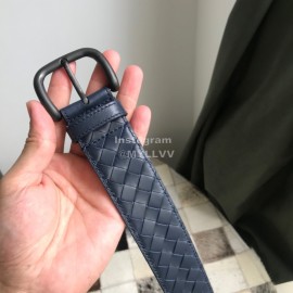 Bv Woven Calf Gun Color Pin Buckle 40mm Belts For Men Blue