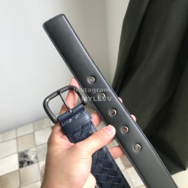 Bv Woven Calf Gun Color Pin Buckle 40mm Belts For Men Blue