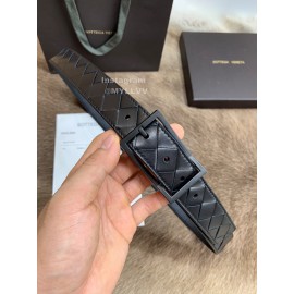 Bv Black Woven Calf Gun Color Pin Buckle 30mm Belts