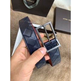 Bv Woven Calf Gun Color Pin Buckle 30mm Belts Navy