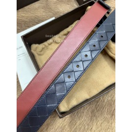 Bv Woven Calf Gun Color Pin Buckle 30mm Belts Navy