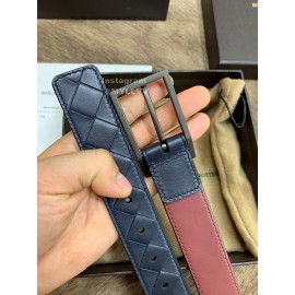 Bv Woven Calf Gun Color Pin Buckle 30mm Belts Navy