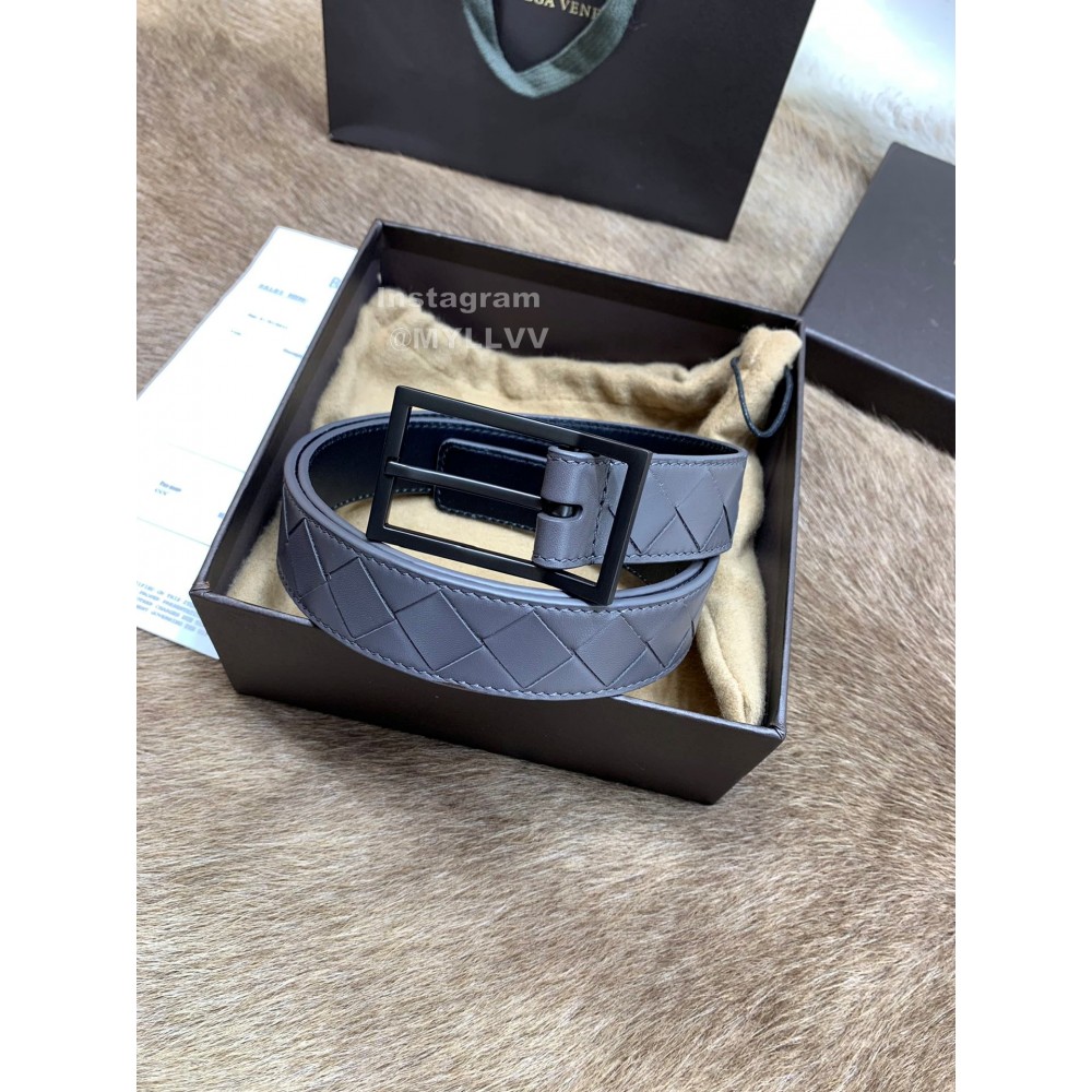 Bv Woven Calf Gun Color Pin Buckle 30mm Belts Gray