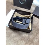 Bv Woven Calf Gun Color Pin Buckle 30mm Belts Gray