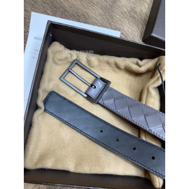 Bv Woven Calf Gun Color Pin Buckle 30mm Belts Gray
