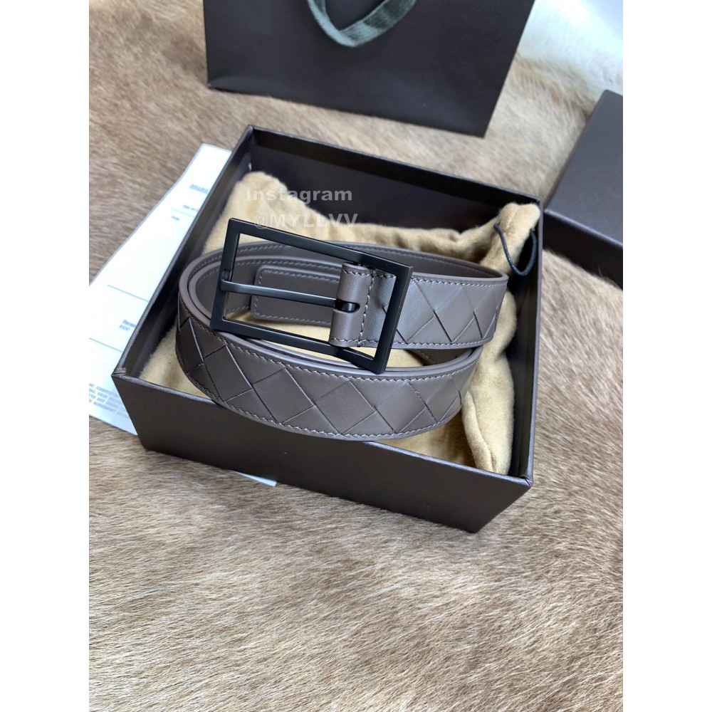 Bv Woven Calf Gun Color Pin Buckle 30mm Belts 