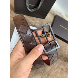 Bv Coffee Woven Calf Gun Color Pin Buckle 30mm Belts 