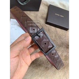 Bv Coffee Woven Calf Gun Color Pin Buckle 30mm Belts 