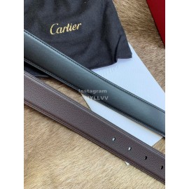 Cartier Leather Gold Pure Copper Buckle 35mm Belts