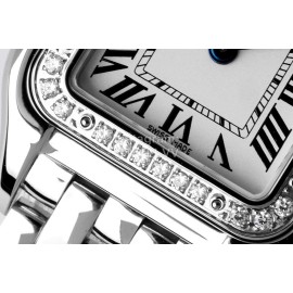 PanthèRe De Cartier 316 Refined Steel Diamond Watch Silver
