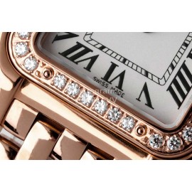 PanthèRe De Cartier 316 Refined Steel Diamond Watch Rose Gold
