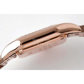 PanthèRe De Cartier 316 Refined Steel Diamond Watch Rose Gold