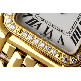 PanthèRe De Cartier 316 Refined Steel Diamond Watch Gold