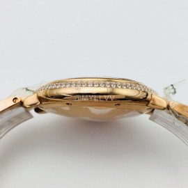 Cartier Eg Factory 42mm Diamond Dial Watch Rose Gold