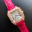 Cartier Santos Quick Switch Strap Diamond Watch Rose Red
